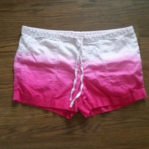 Victoria's Secret pink ombre linen shorts 6